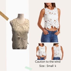 White lace sleeveless